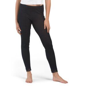 HANRO Black Made In Portugal Woolen Lace Leggings